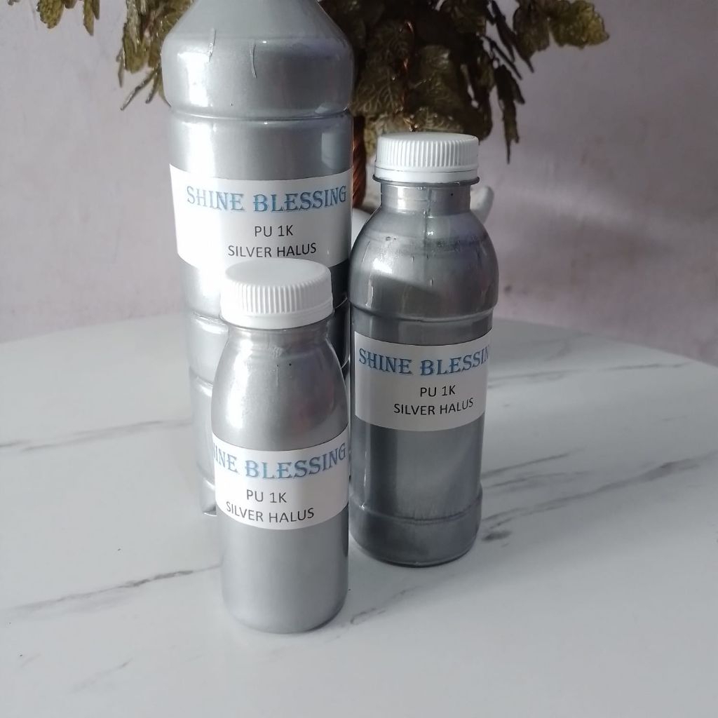 Cat PU silver halus/cat PU fine silver/Cat PU metallic halus/cat motor/cat mobil