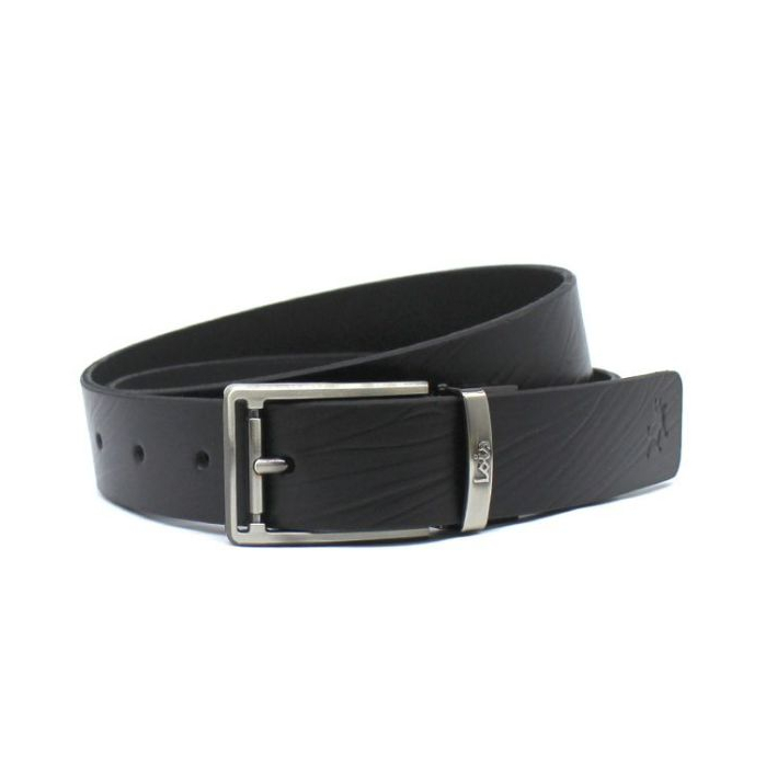 Belt Kulit B477DBL Belt Pria Gesper Ikat Pinggang Sabuk Pria Original Lois Hitam