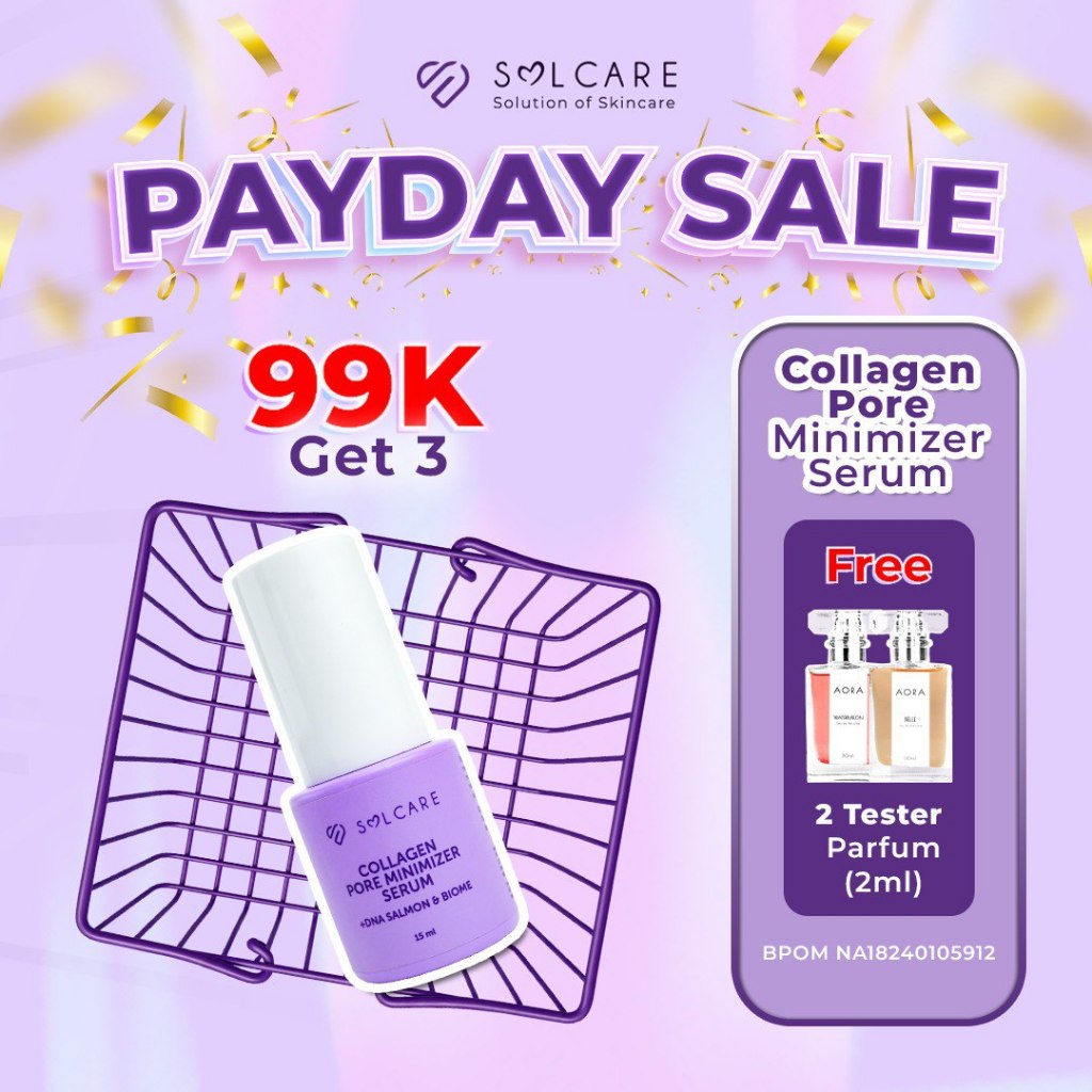 Solcare Collagen Pore Minimizer Serum + DNA Salmon & Biome – Serum Penghilang Bopeng & Pengecil Pori