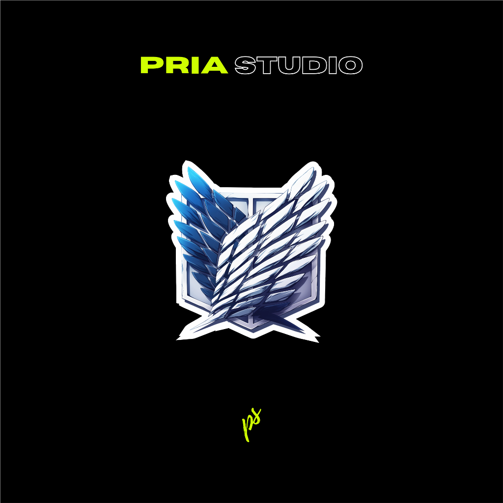 Stiker | Stiker karakter | AOT | Sticker anime | wings of freedom blue | aot wings of freedom blue