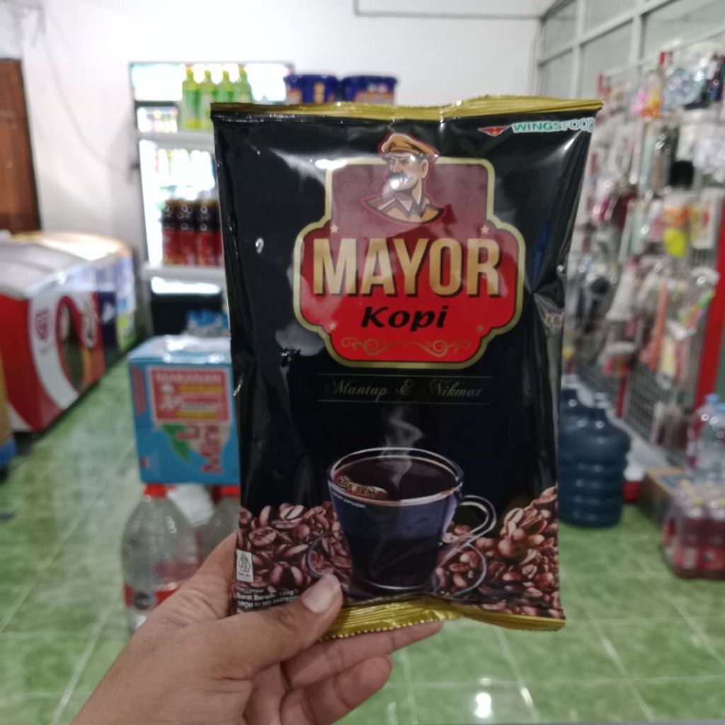 KOPI MAYOR   - Kopi Bubuk Hitam Premium, Rasa Mantap, Praktis Disimpan