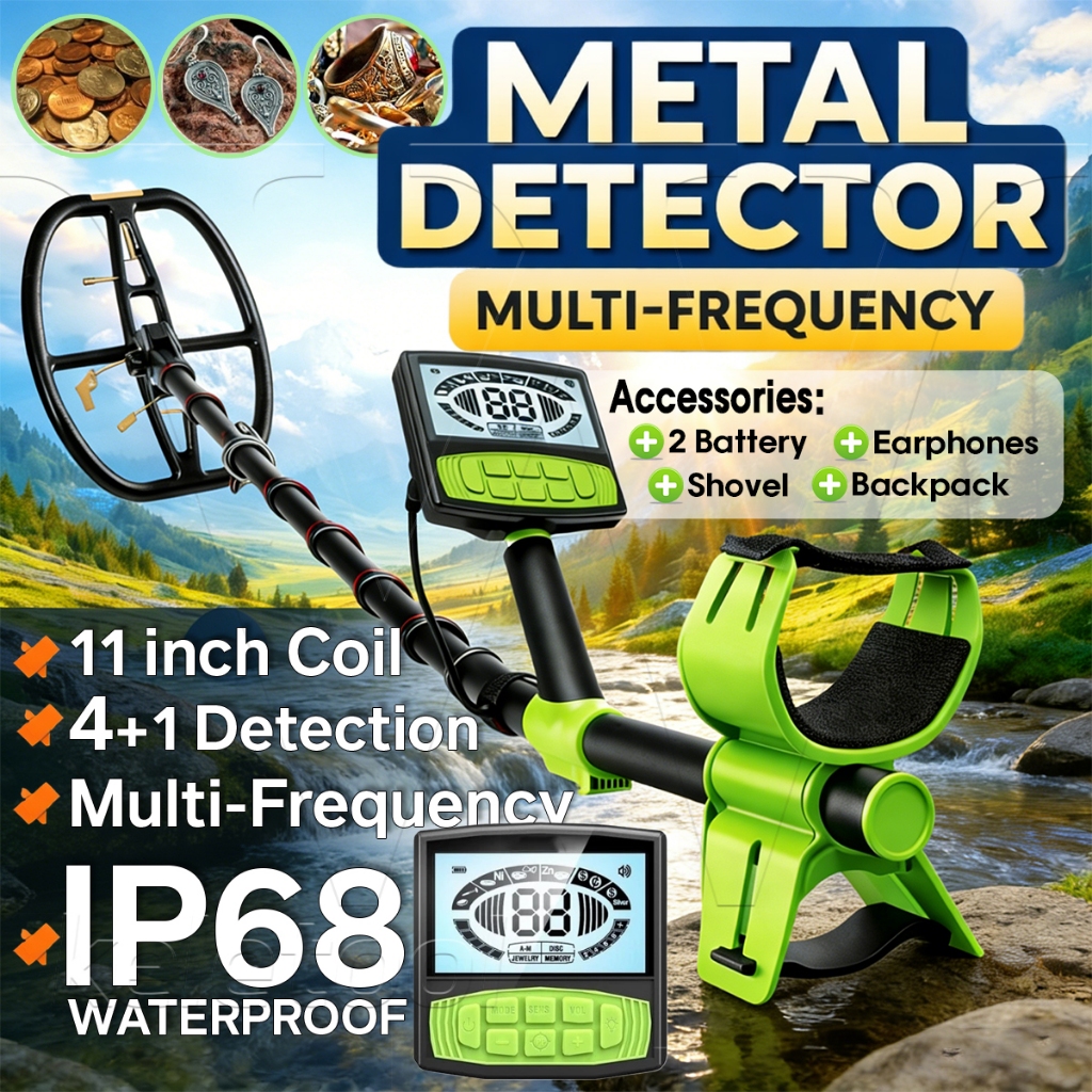 Alat Pendeteksi Logam Dan Emas SX990 Portabel Praktis Metal Detector Pendeteksi Emas 11” Coil Metal 