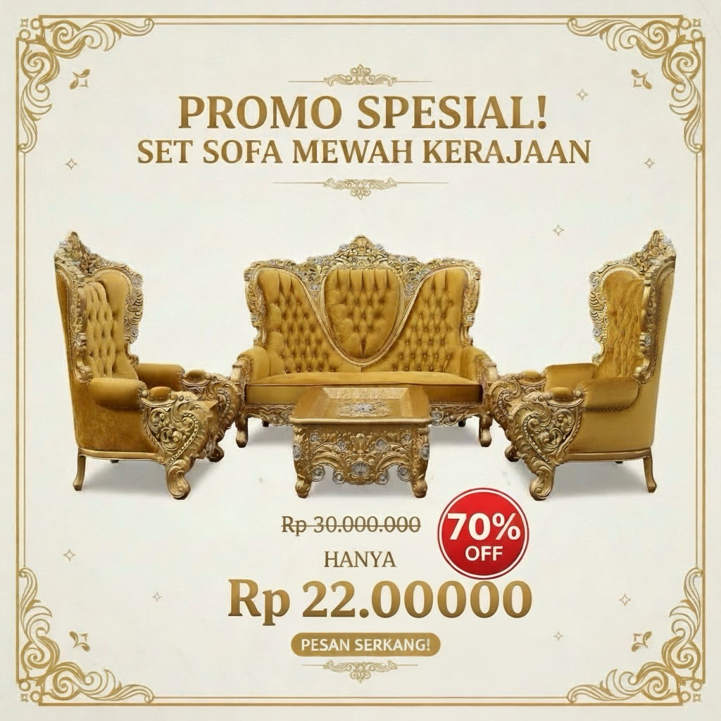 BELAGIO - Sofa Mewah Premium / Sofa Mewah Kerajaan | KELANA KARYA