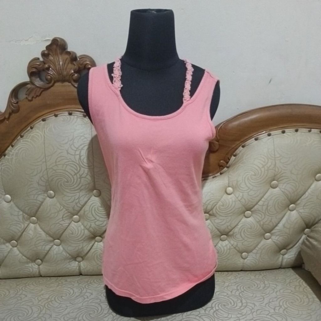 PRELOVE TANKTOP PINK TALI SILANG