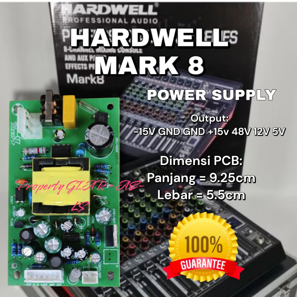 POWER SUPPLY MIXER HARDWELL MARK-8 MARK 8 MARK8 MF 07 MF07 MF-07