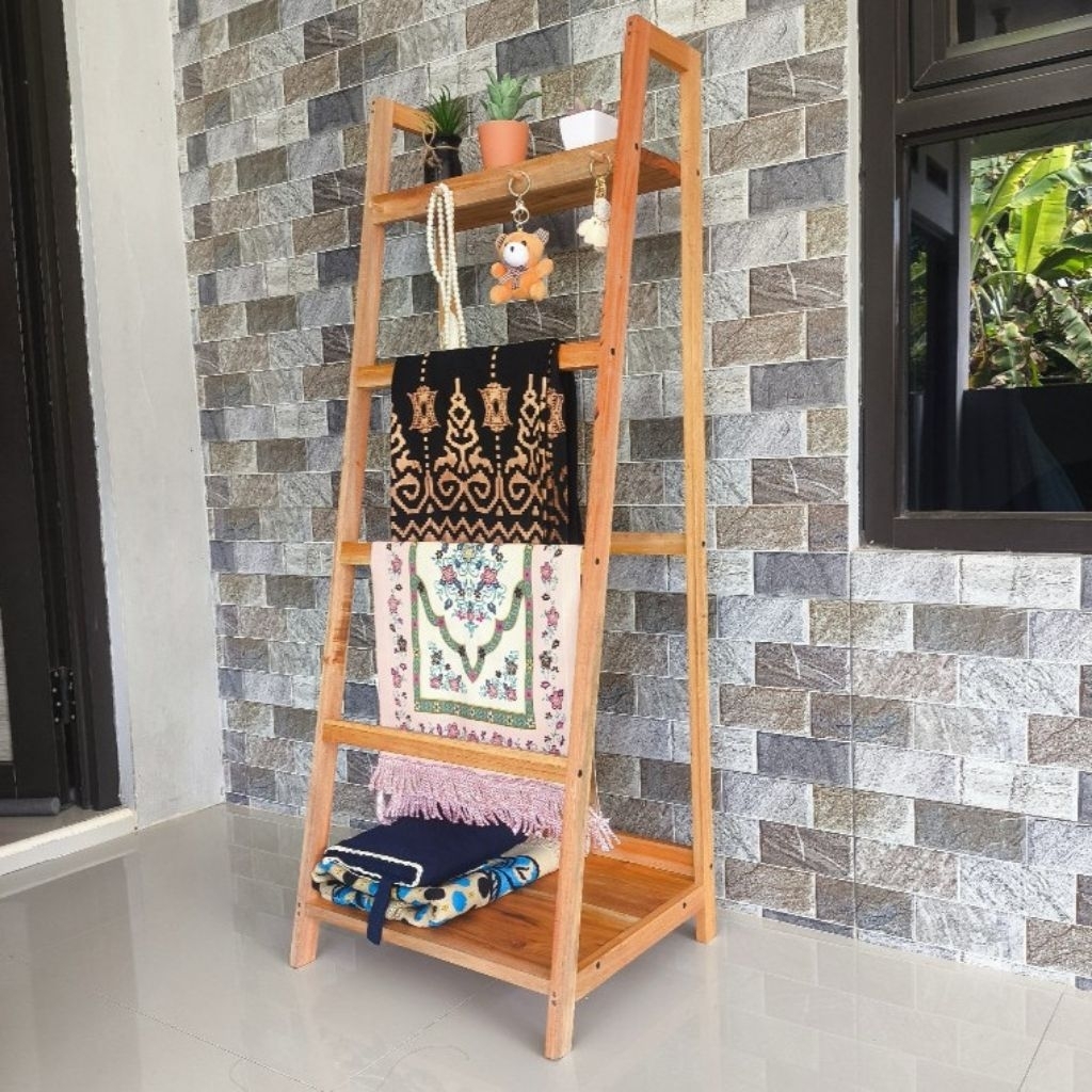 Rak Mukena sajadah AlQuran/Rak Dinding/ Rak Tempel Untuk Serbaguna