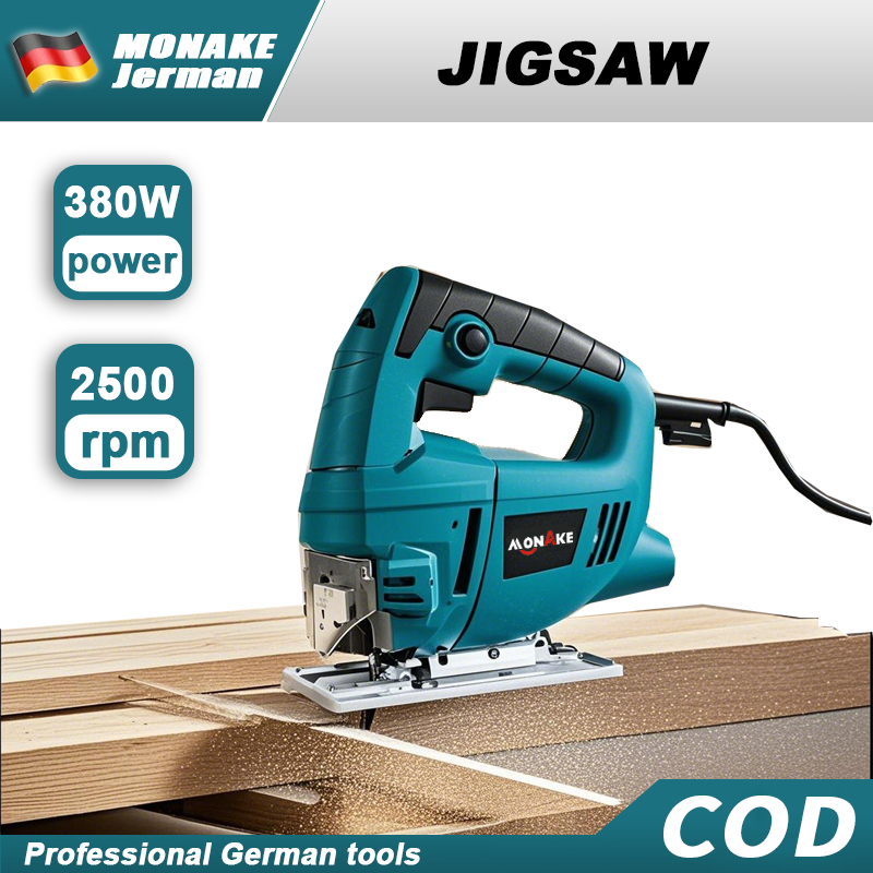 Monake Alat Jerman  Gergaji Mesin Jigsaw Gergaji Triplek Potong Kayu Listrik Jig Saw Machine
