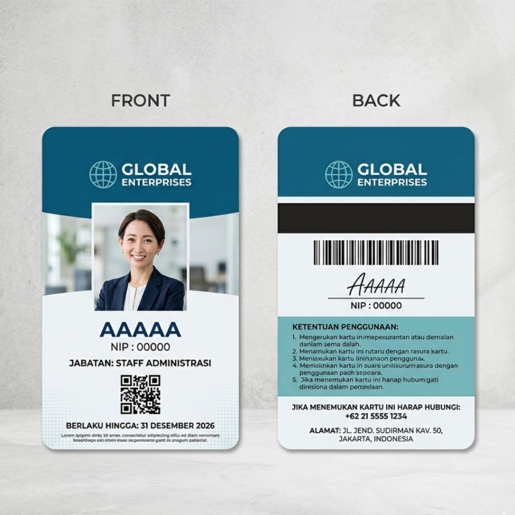 Kartu Id Card Holder Uv Print