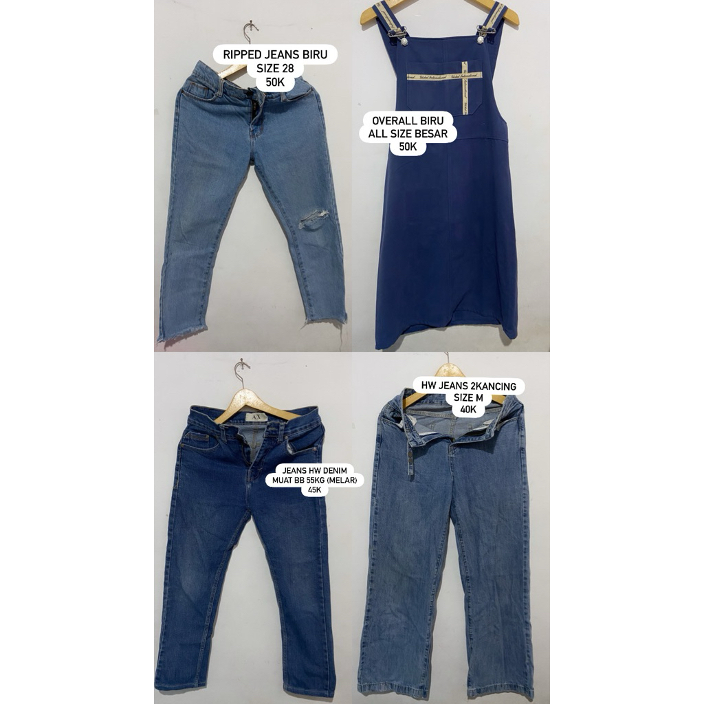 PRELOVED JEANS & OVERALL