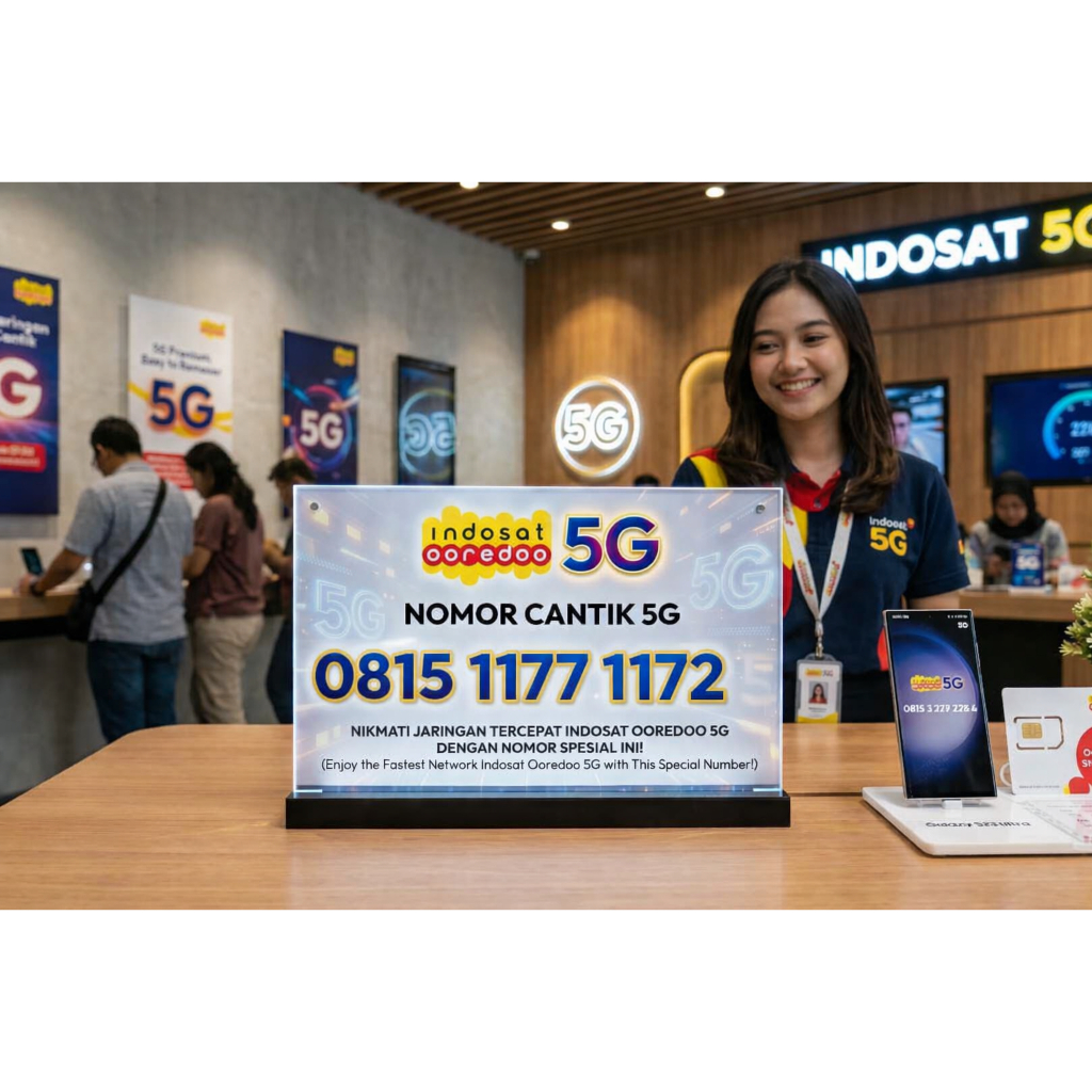 Kartu perdana Nomor cantik Indosat ooredoo 5G Murah 00000 88888