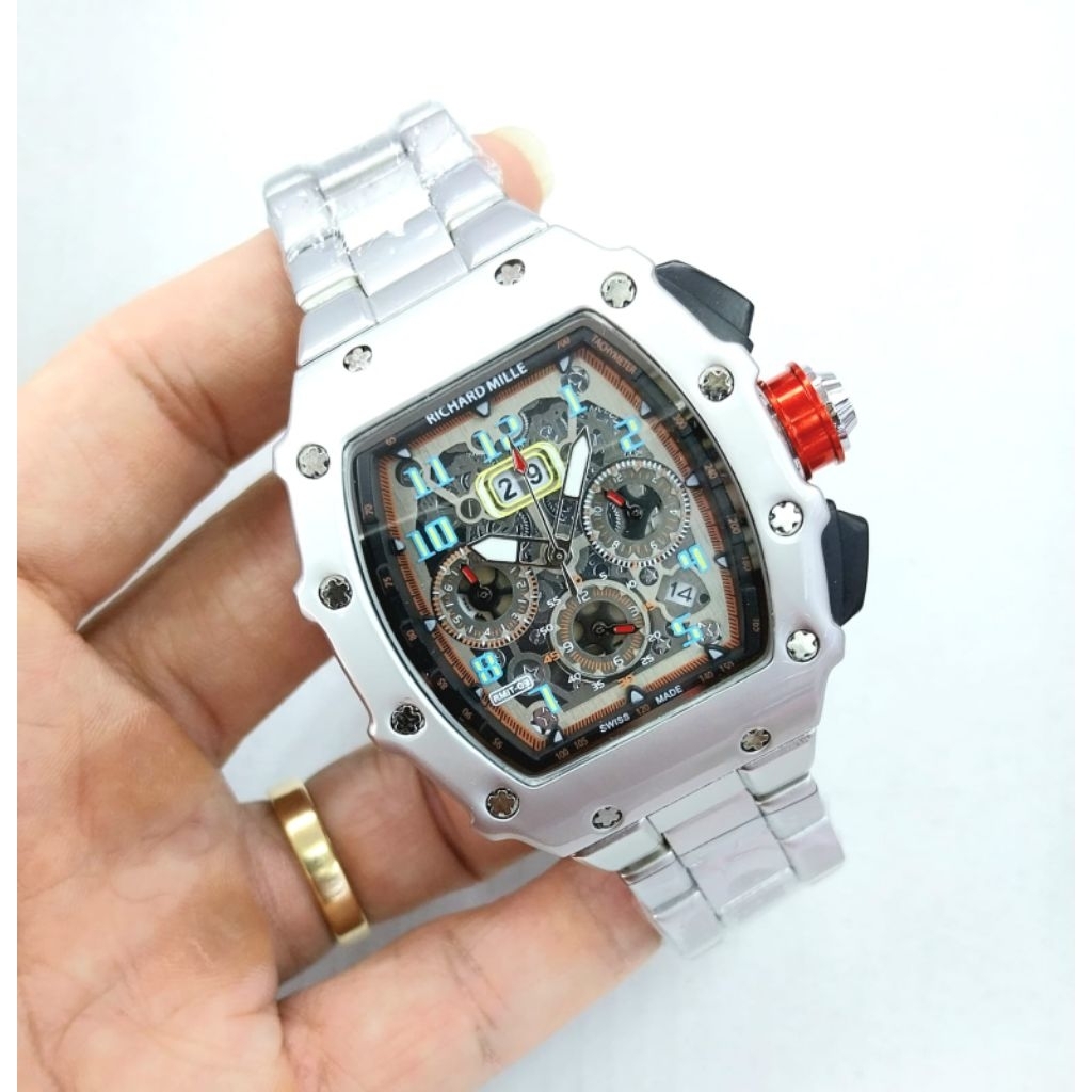 NEW Jam Tangan Sultan Pria RM Analog Rantai Stainless Sport