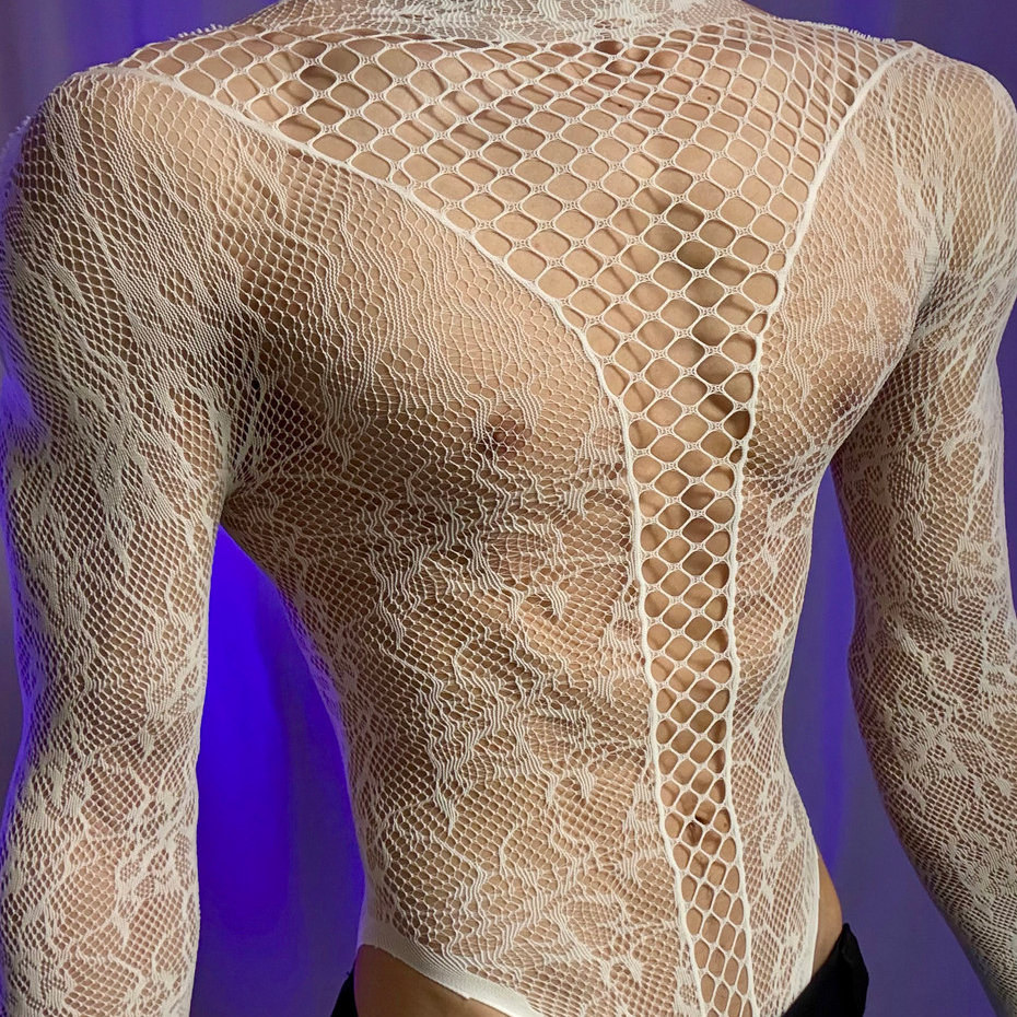 Bodysuit lingerie pria baru untuk kostum Halloween pacar.