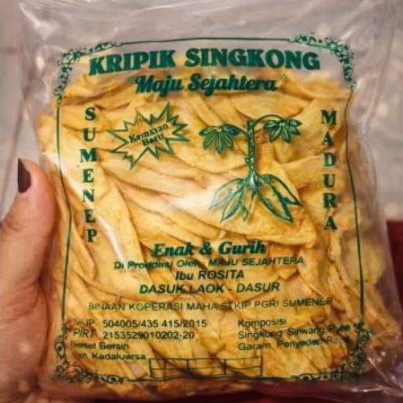 (MAJU SEJAHTERA) Kripik Singkong Khas Madura Sumenep Original/Pedas Manis