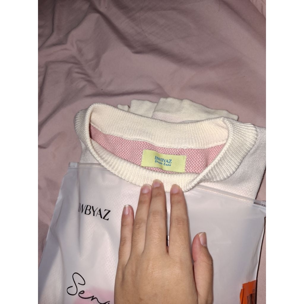 preloved bwbyaz claire blossom creamy blus