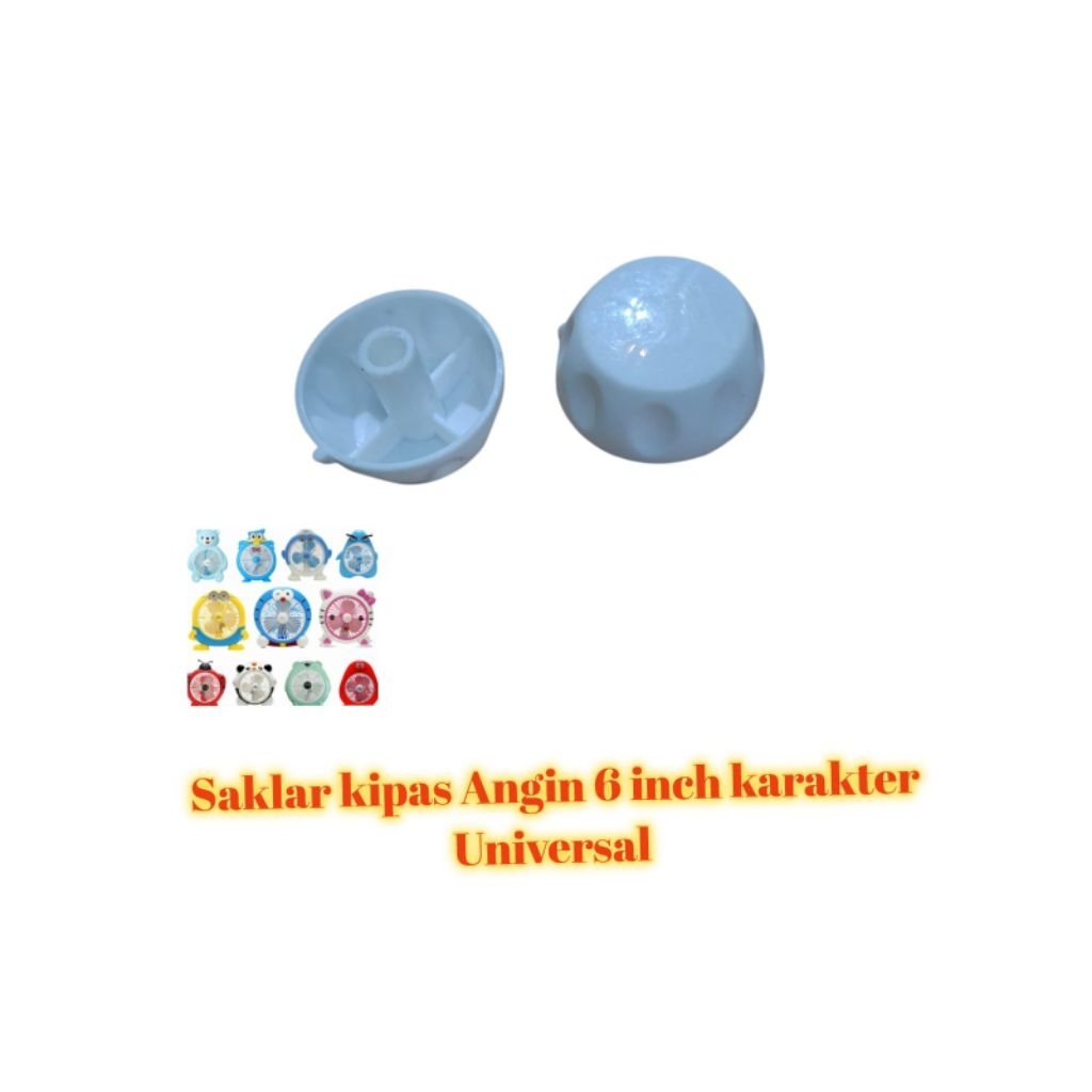 knob saklar kipas angin karakter 6 inch universal