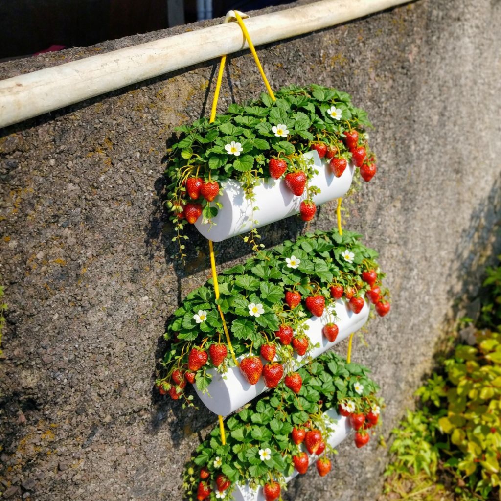 BISA COD | pot gantung strawberry pvc 2.5 inch, pot paralon tanaman 25 cm, pot hidroponik gantung di