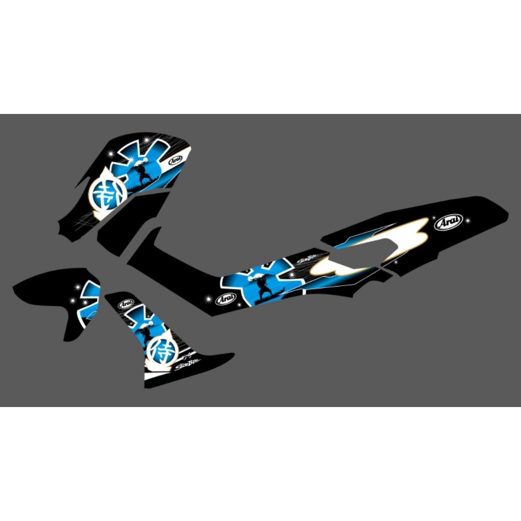 STRIPPING STICKER YAMAHA NMAX OLD SEMI DECAL MOTIF LIVERY ARAI SAMURAI