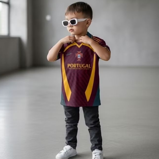 Jersey retro fantasy anak Portugal terbaru