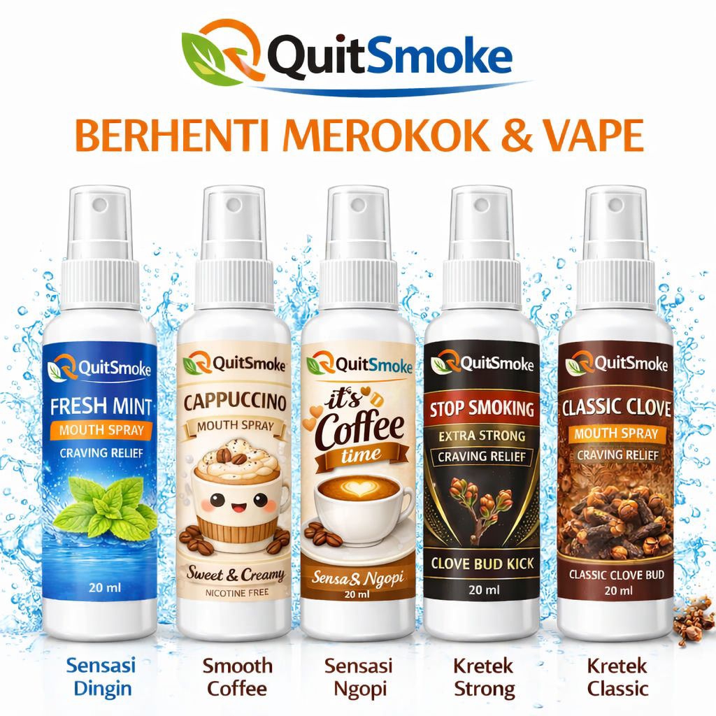 QuitSmoke Mouth Spray – Solusi Sehat Berhenti Merokok & Vape Tanpa Nikotin