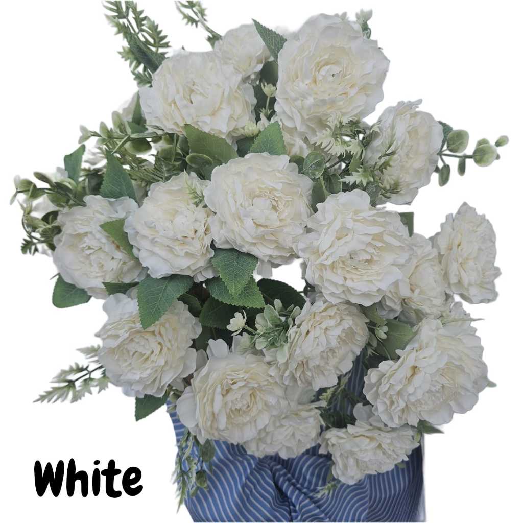 Bunga Bouqet Mawar Hybrid  K5 Artificial Bunga hias plastik dekorasi hiasan pesta pernikahan backdro