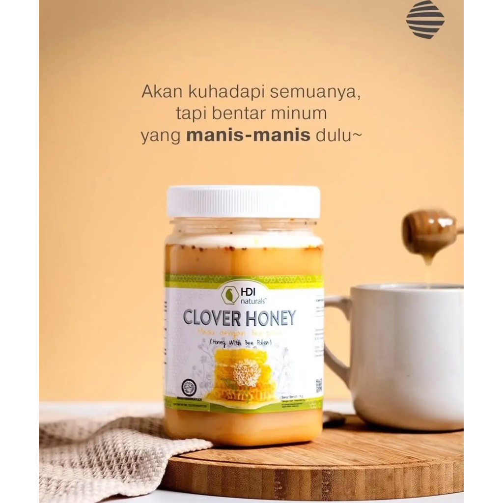 madu Honey HDI Asli 250gr, 500gr, 1kg dengan Sendok Kayu Gratis