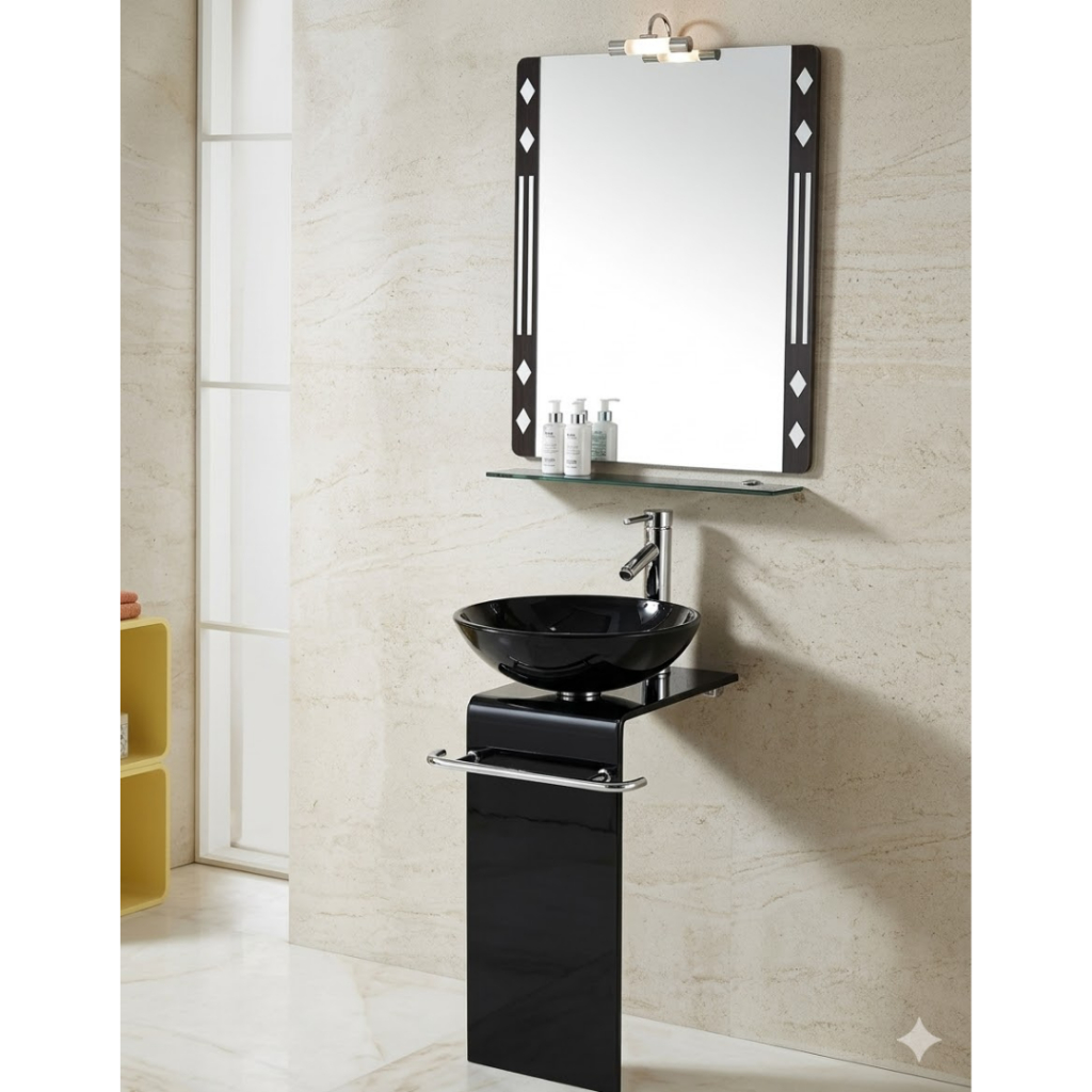 Kabinet Wastafel Kamar Mandi 1 Set Kabinet Wastafel Kamar Mandi Meja Wastafel model NARO