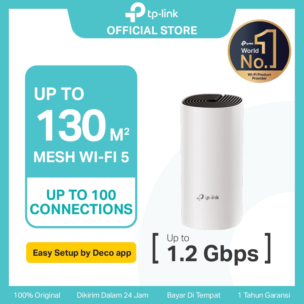 TP-Link Deco M4 | 1 Pack |  AC1200 Mesh WiFi System | WiFi 5 1200Mbps | Dual Band Router | Gigabit
