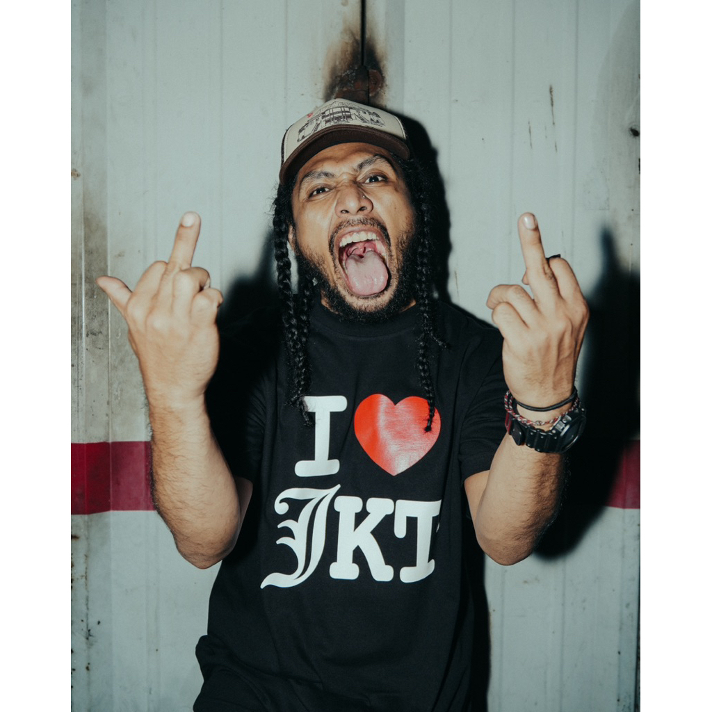 T-SHIRT I LOVE JKT FROM JAKARTA KIKUK IN BLACK