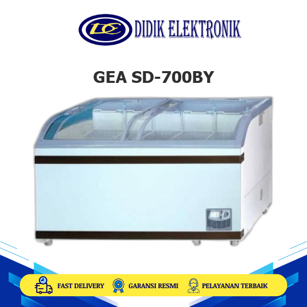 GEA SD-700BY Chest Freezer Box 700 L Sliding Curve Glass Door SD-700BY SD 700 BY