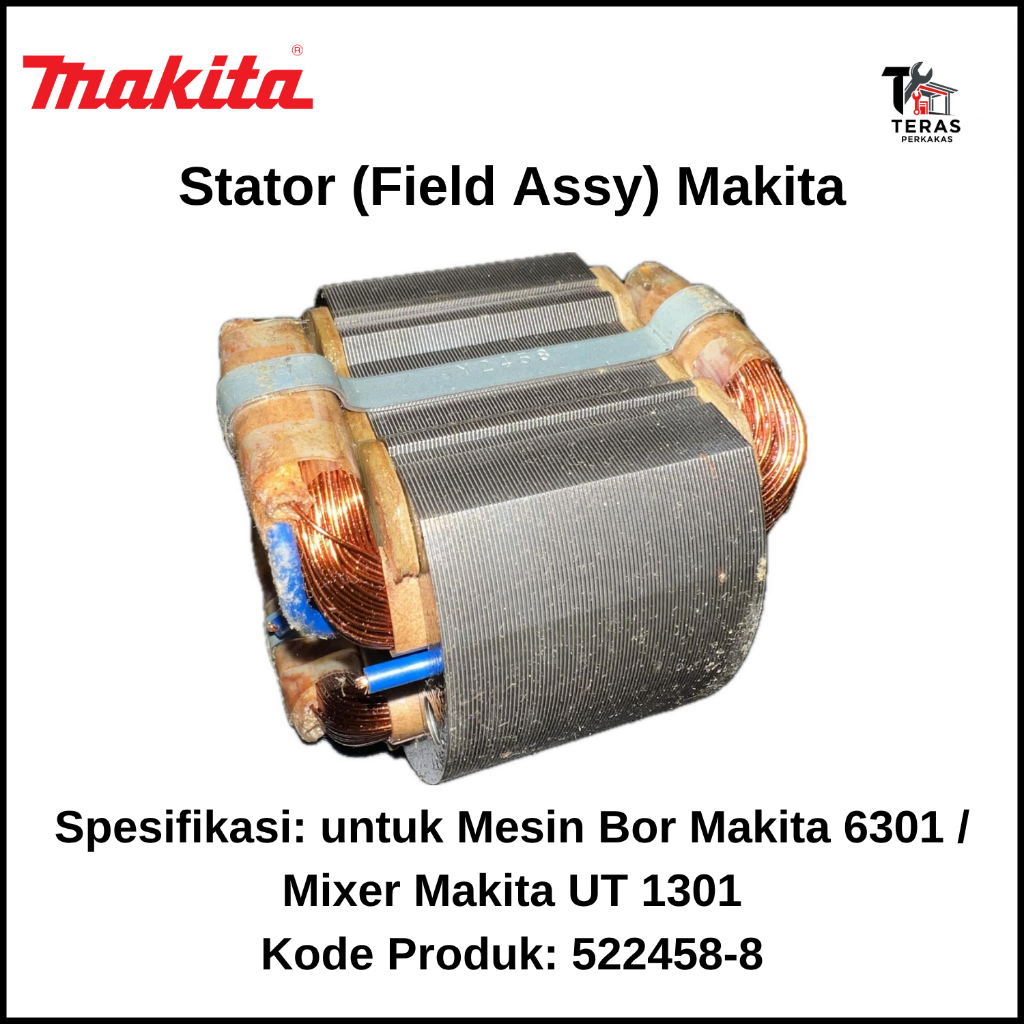 MAKITA Stator (Field Assy) untuk Mesin Bor Makita 6301 / Mixer Makita UT 1301