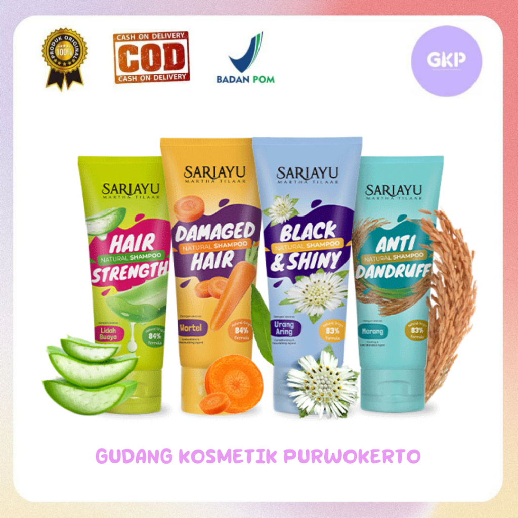 Sariayu Natural Shampoo 170 mL - Shampoo Berbahan Dasar Natural