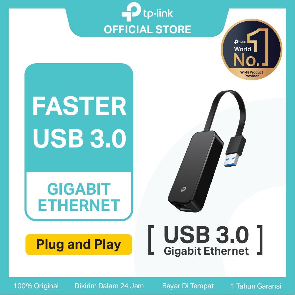 TP-Link UE306 | Gigabit Ethernet Network Adapter | USB 3.0 | LAN Internet Adapter | 1000Mbps