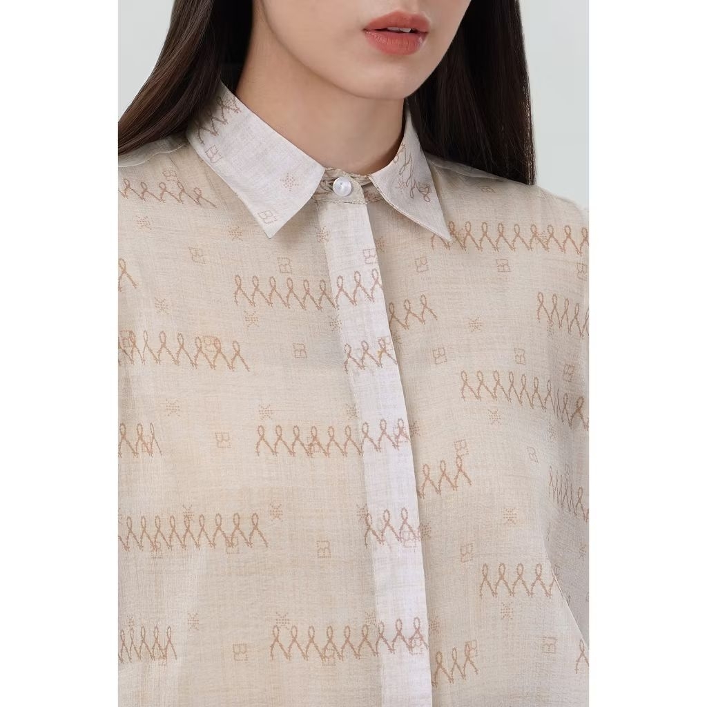 Benang Jarum_khanum organza tshirt_ivory