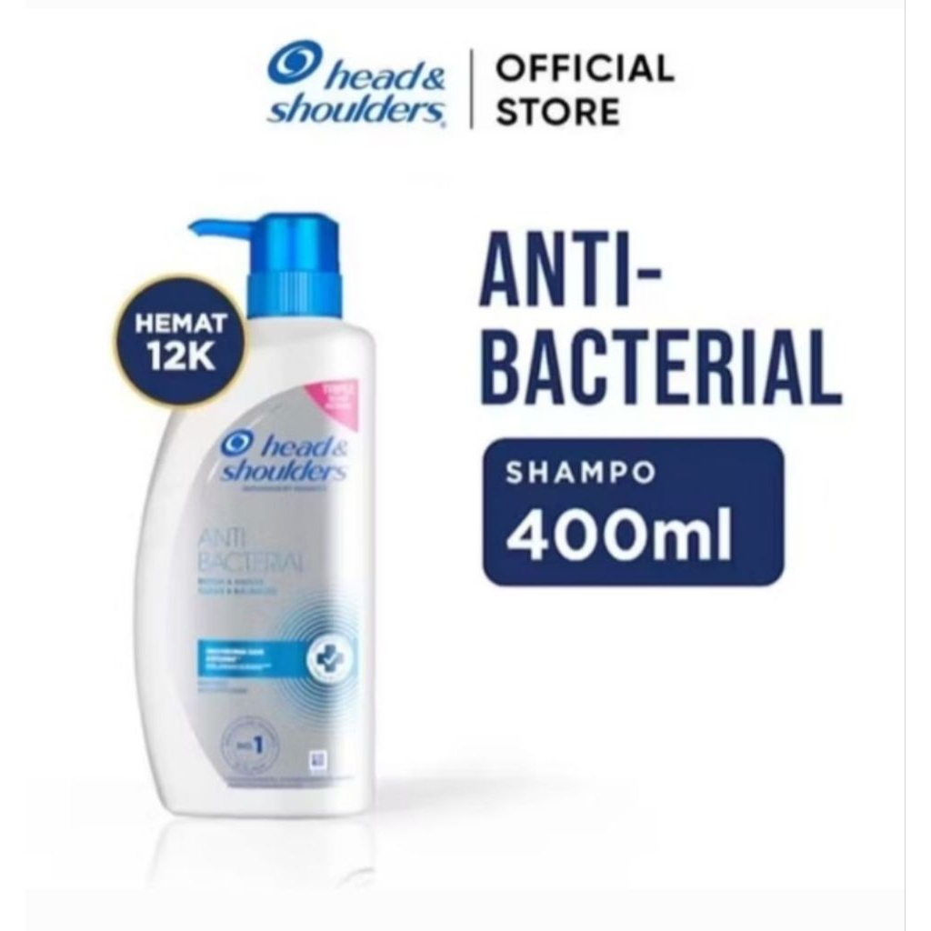 shampo head and shoulders 400ml  anti- bacterial