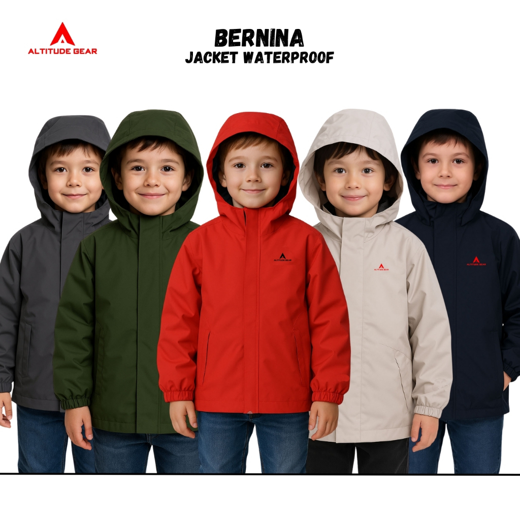 Altitude Gear Bernina Jaket Gunung Anak Laki Perempuan Waterproof Outdoor Double Polar