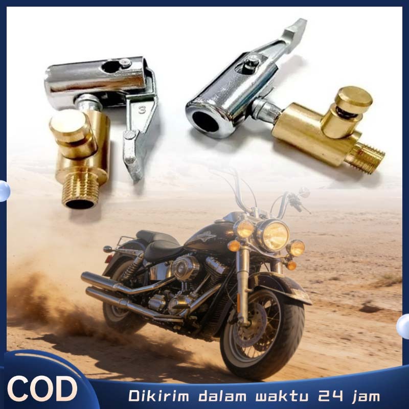 Tire Chuck Klip Air Chuck Alat Isi Angin Ban Kepala Pompa Ban Adaptor Pompa Angin Mobil Kuningan Chu