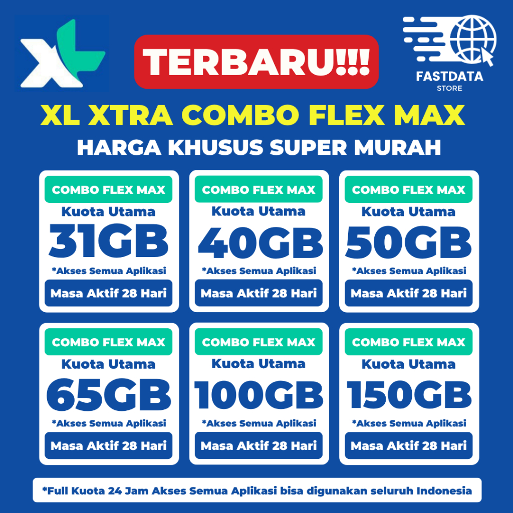 PROMO TERBARU PAKET DATA XL XTRA COMBO FLEX MAX HARGA KHUSUS SUPER MURAH