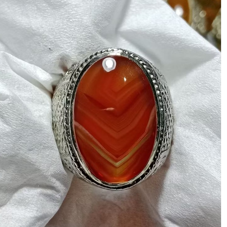 Natural cincin batu junder merah