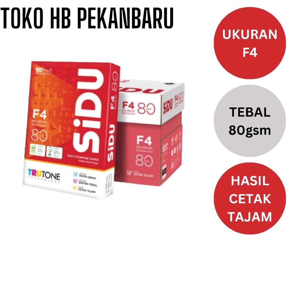 KERTAS HVS SIDU F4 80 GSM