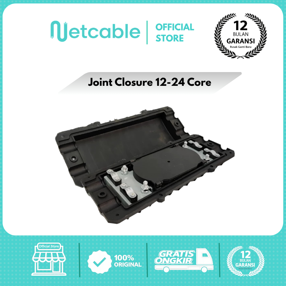 NETCABLE Joint Closure Fiber Optic 12–24 Core Outdoor | Closure Sambungan Kabel Fiber Optik