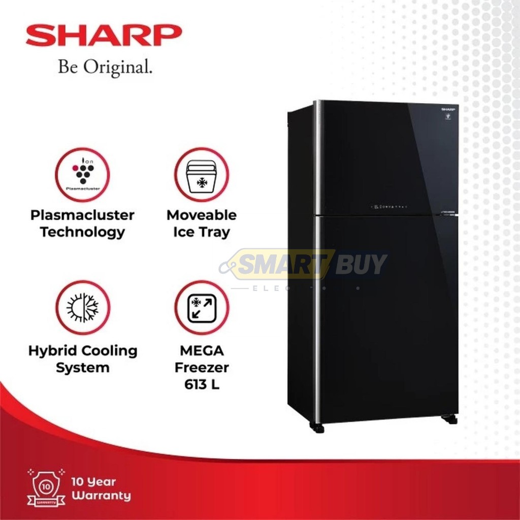 Sharp Kulkas Besar 2 Pintu Big 2 Door Refrigerator SJ-IG863PG-BK (550 L)/SJ-IG963PG-BK (656 L)