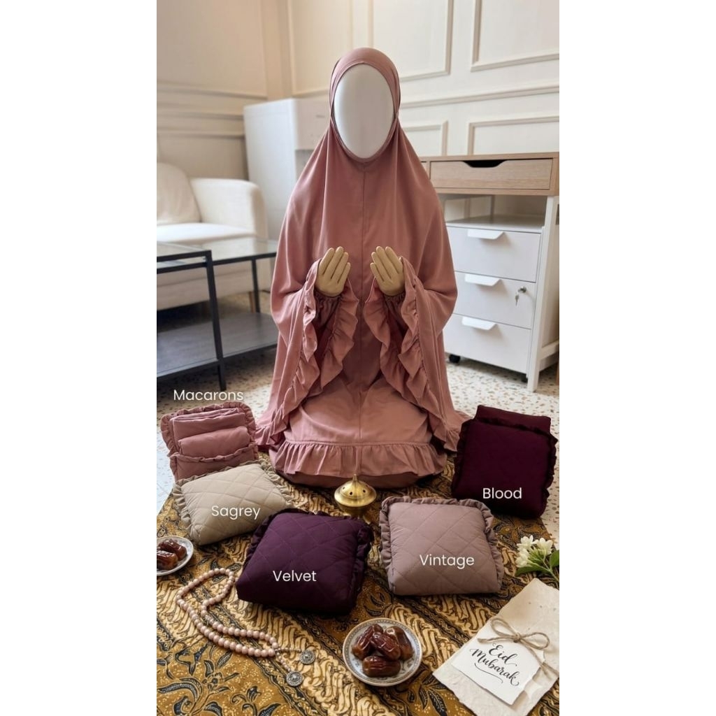 MUKENA NOURA POLOS MAISARA PREMIUM | MUKENA POLOS MAISARA PREMIUM