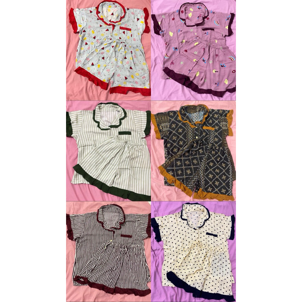Setelan wanita lucu kekinian/Baju tidur wanita motif lucu/One set baby doll wanita/Piyama motif wani
