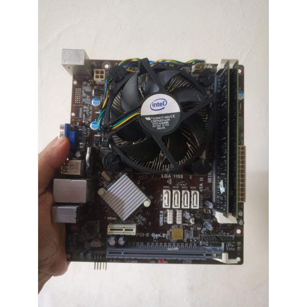 Paketan Motherboard H61 Ram 8GB Siap Pakai
