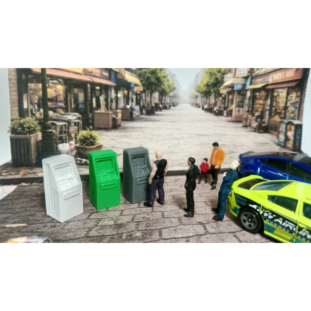 1/64 mesin ATM untuk diorama hotwheels tomica miniatur