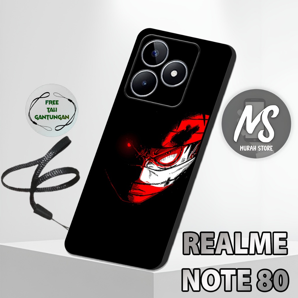 MS2 / Softcase Karet  REALME NOTE 80 + TALI GANTUNGAN HP / Motif Anime / Case Hp REALME NOTE 80 / Si