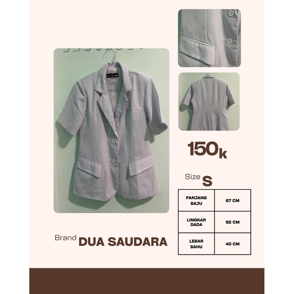 Jas Dokter Wanita (Dua Saudara)/ Sneli Wanita Lengan Pendek (Dua Saudara)/ Jas Koas Wanita (Dua Saud