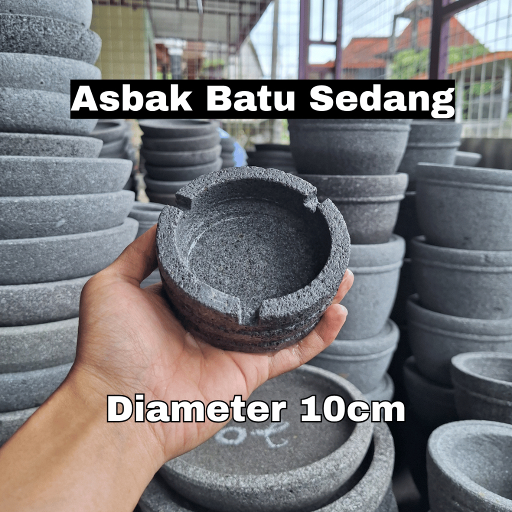 Asbak Batu Merapi 10cm | Asbak Batu Alam Asli Pengrajin Magelang