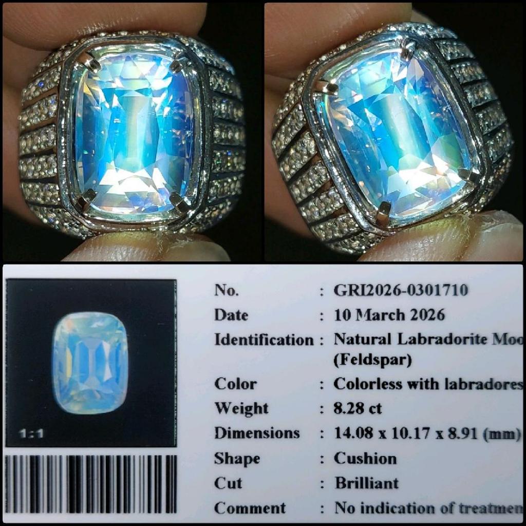 Natural Labradorite Moonstone Feldspar Gems Batu Permata Biduri Bulan Asli