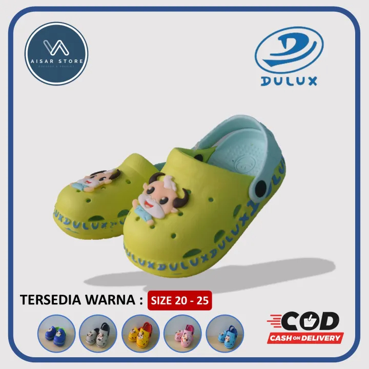 DULUX Sandal Slop Anak Motif Hewan | Sandal Baim Anak